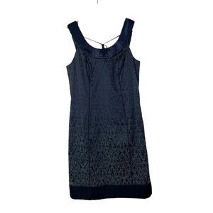 Lyndia Procanik Blue Paisley Sleeveless Sheath Dress 10